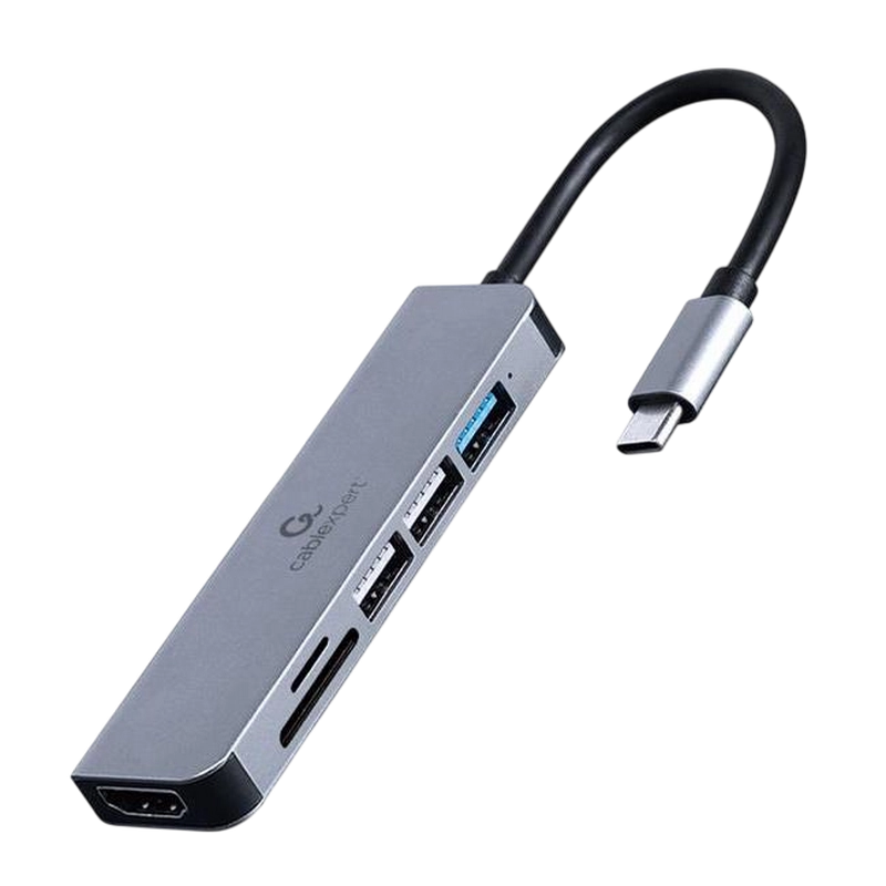 Cumpara  Stații de andocare - USB-концентратор Gembird A-CM-COMBO6-02 Серый..