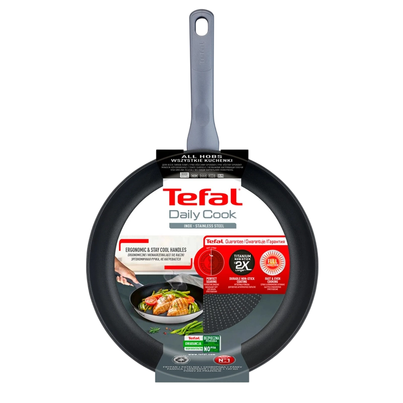 Сковорода Tefal G7300655 Daily Cook Нержавеющая сталь