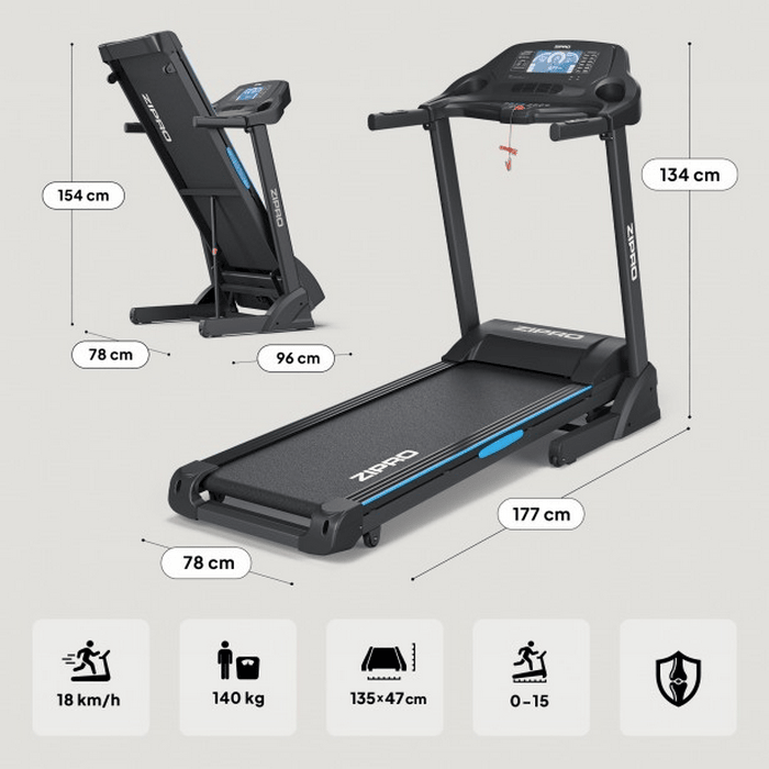 Bandă de alergat Zipro Notus Negru
18 km/h | 140 kg