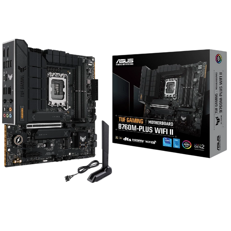 Placă de bază ASUS TUF GAMING B760M-PLUS II LGA1700 Micro-ATX
Intel B760 | DDR5 SDRAM | 4x DIMM