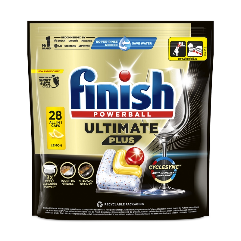 Таблетки Finish Ultimate Plus Lemon..