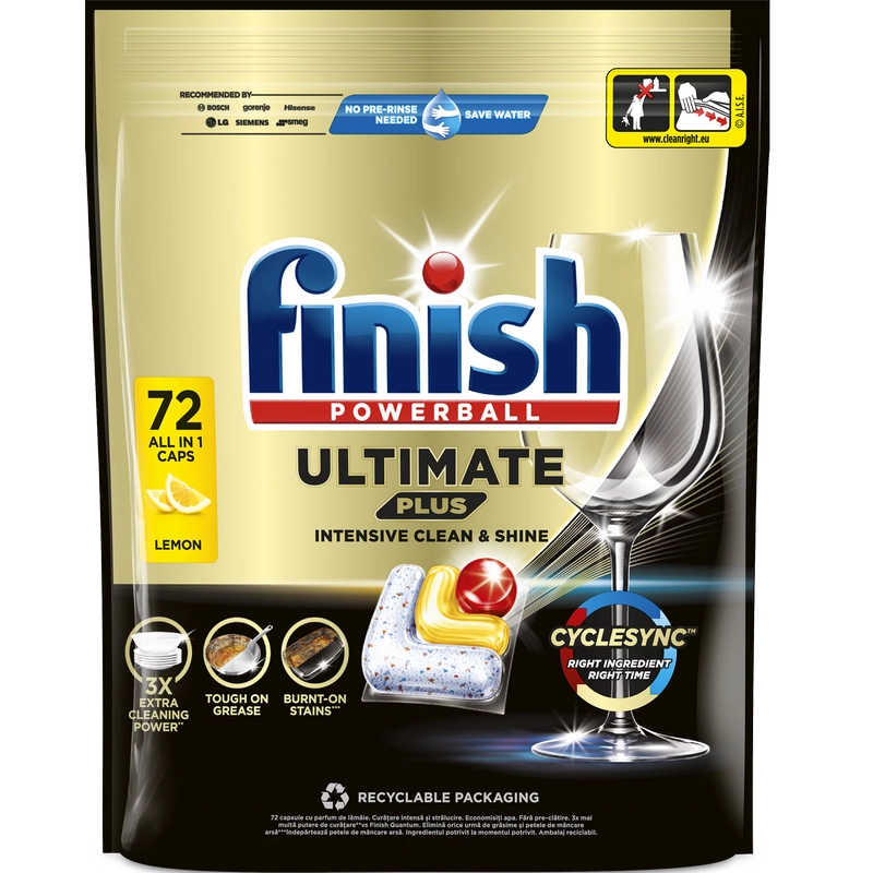 Таблетки Finish Ultimate Plus Lemon..