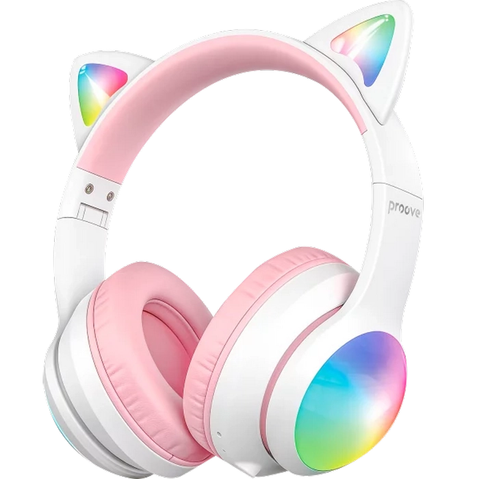 Căști Proove Kids LumiCat Alb | Roz
Fără fir | 100 ore | 20 Hz - 20000 Hz