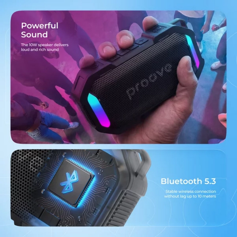 Портативная колонка Proove Black Rock Черный | Синий