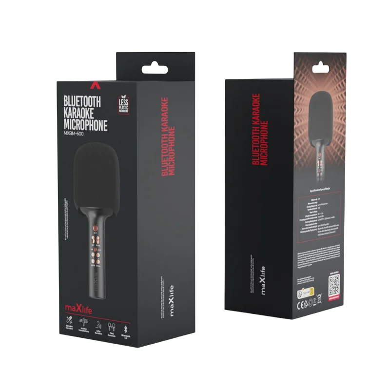 Microfon Karaoke Maxlife MXBM-600 Fără fir Negru
Portabil
