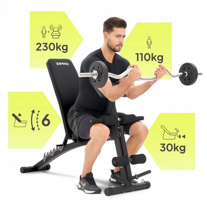 Bancă fitness Zipro Volume Negru
110 kg
