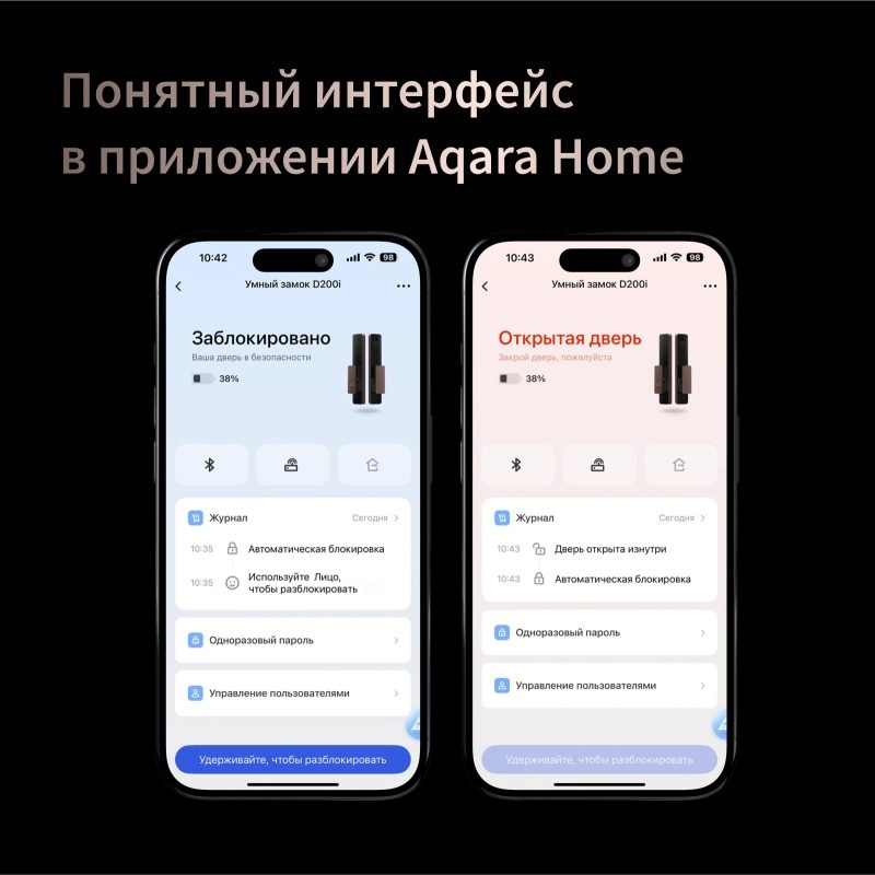Умный дверной замок AQARA Smart Lock D200i Черный
