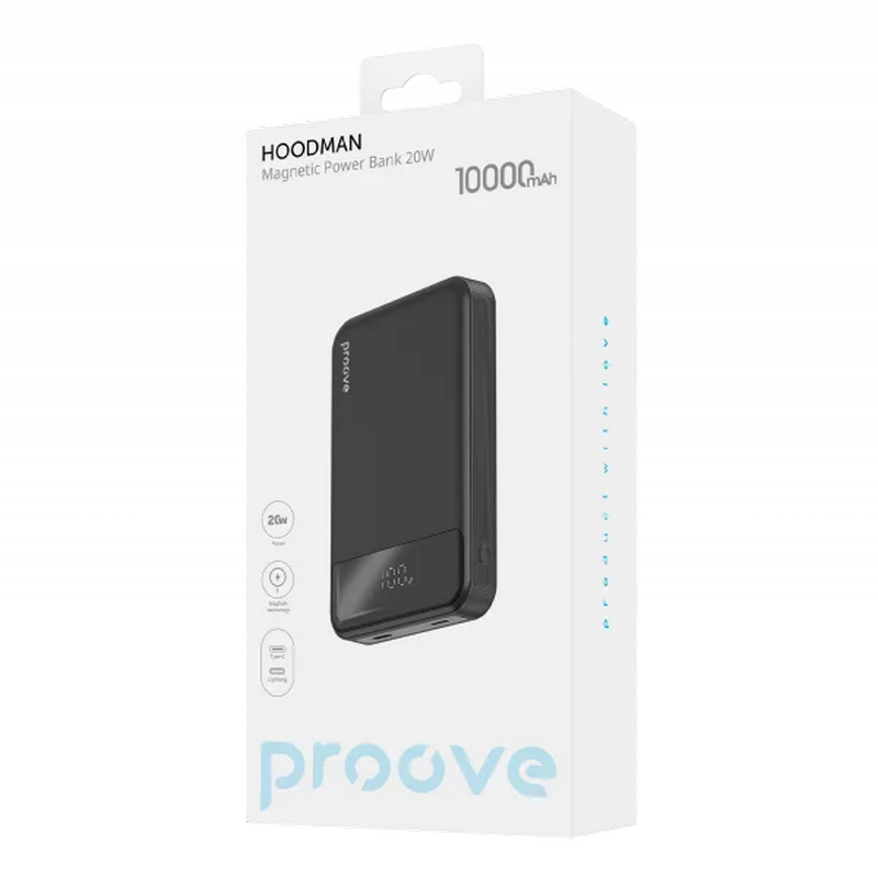 Acumulator extern Proove Hoodman Magnetic Negru
Li-Polymer | 10000 mAh