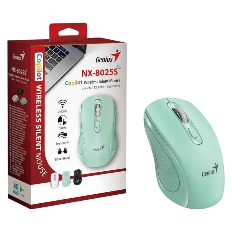 Mouse Genius NX-8025S Aquamarine
Optical | 1200 dpi | Fără fir