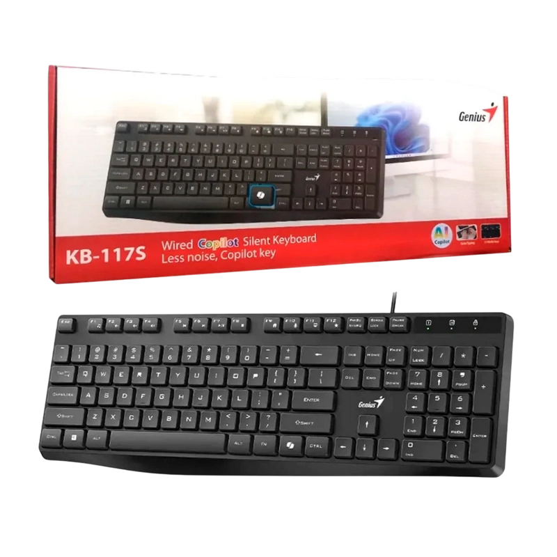 Клавиатура Genius KB-117S Мембрана Черный