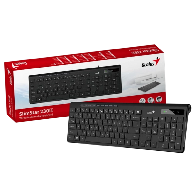 Клавиатура Genius SlimStar 230 II Мембрана Черный