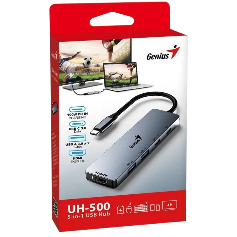 USB-концентратор Genius UH-500 Серый