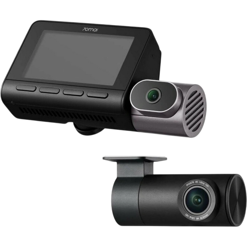 Комплект видеорегистраторов передней и задней панели автомобиля 70mai T800 + Rear Cam RC41 Черный