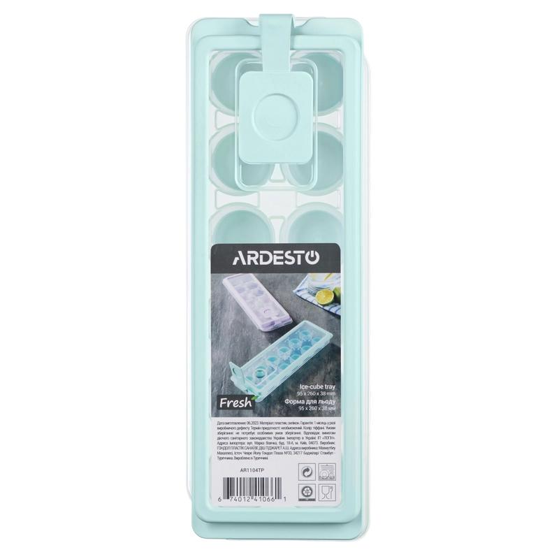 Tavă pentru cuburi de gheață Ardesto AR1104TP Fresh Albastru
Plastic,Silicon | 120 g