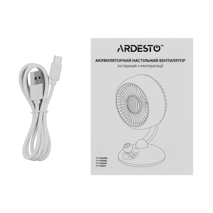 Вентилятор Ardesto FT-F3600W Осевой Белый