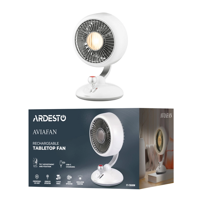 Вентилятор Ardesto FT-F3600W Осевой Белый