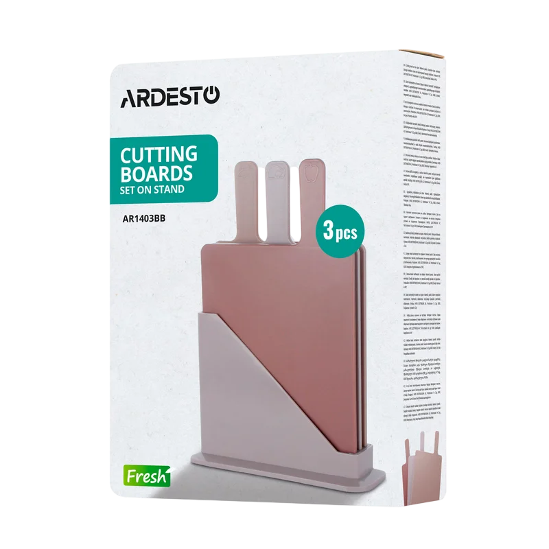 Set de tocătoare de bucătarie Ardesto AR1403BB Fresh Multicolor
Plastic | Plastic | 1070 g