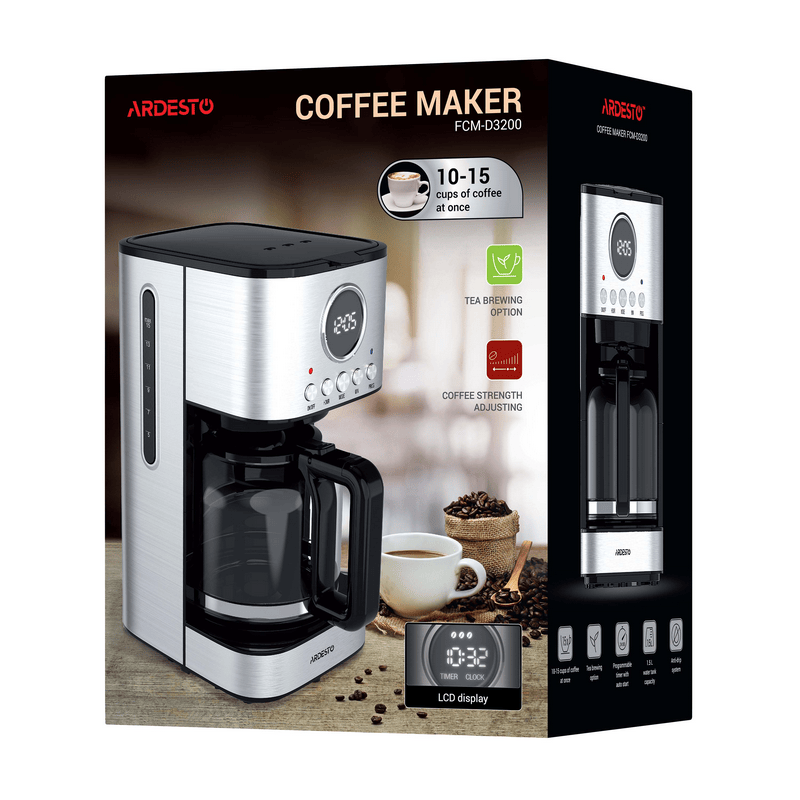Cafetiera cu picurare Ardesto FCM-D3200 Oțel inoxidabil
Cafea măcinată | 900 W | 1.5 l