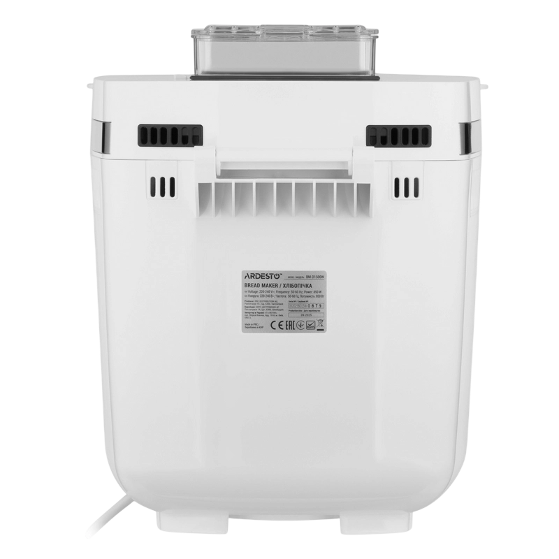 Mașină de pâine Ardesto BM-D1500W Alb
850 W | 1300 g