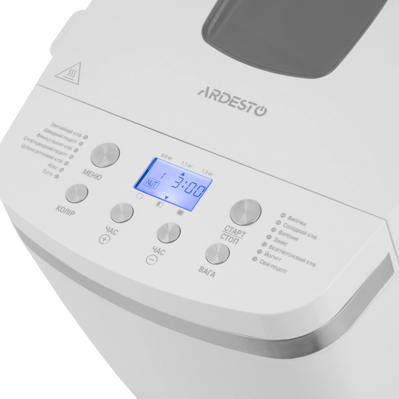 Mașină de pâine Ardesto BM-D1500W Alb
850 W | 1300 g