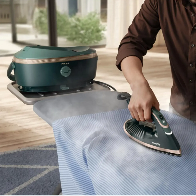 Fier de călcat cu generator de abur Philips PSG8200/70 Verde
3120 W | 210 g/min | 1400 ml | SteamGlide Elite