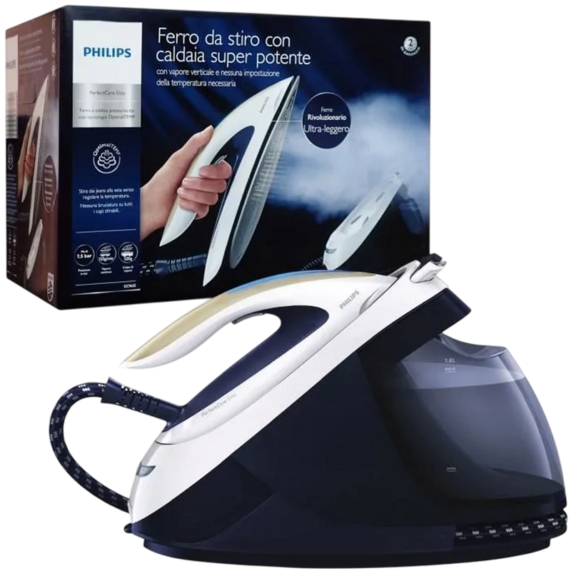 Fier de călcat cu generator de abur Philips GC9635/20 Albastru
2700 W | 155 g/min | 1800 ml