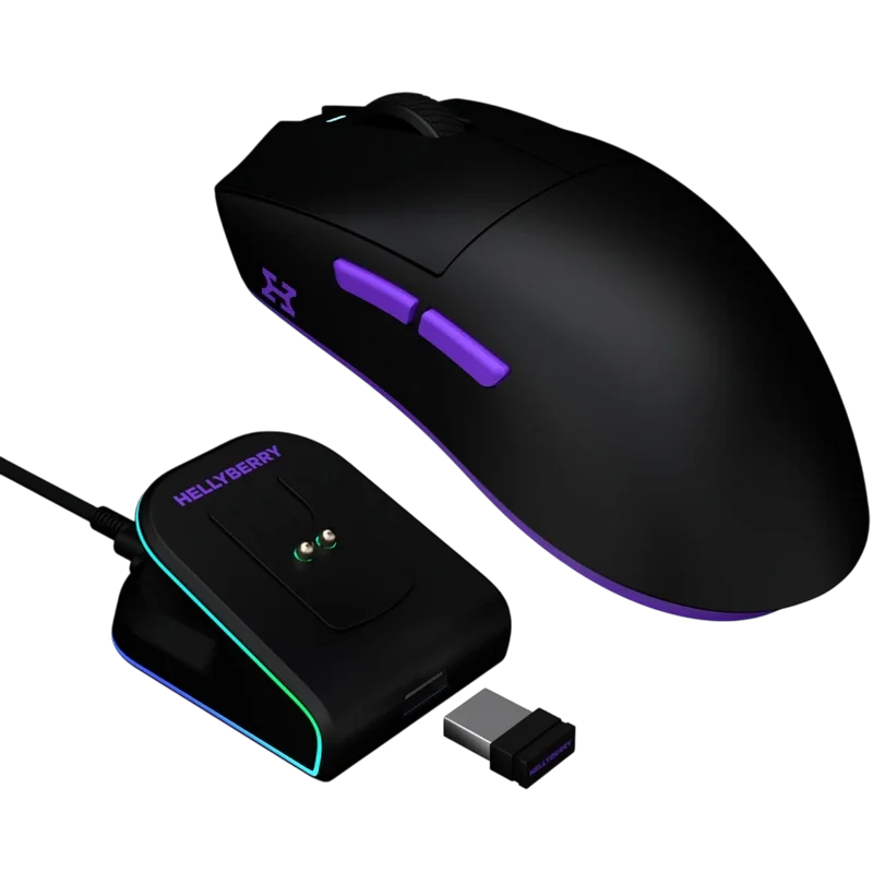 Gaming Mouse HATOR Hellyberry HM47 Negru | Violet
Optical | 12000 dpi | Fără fir