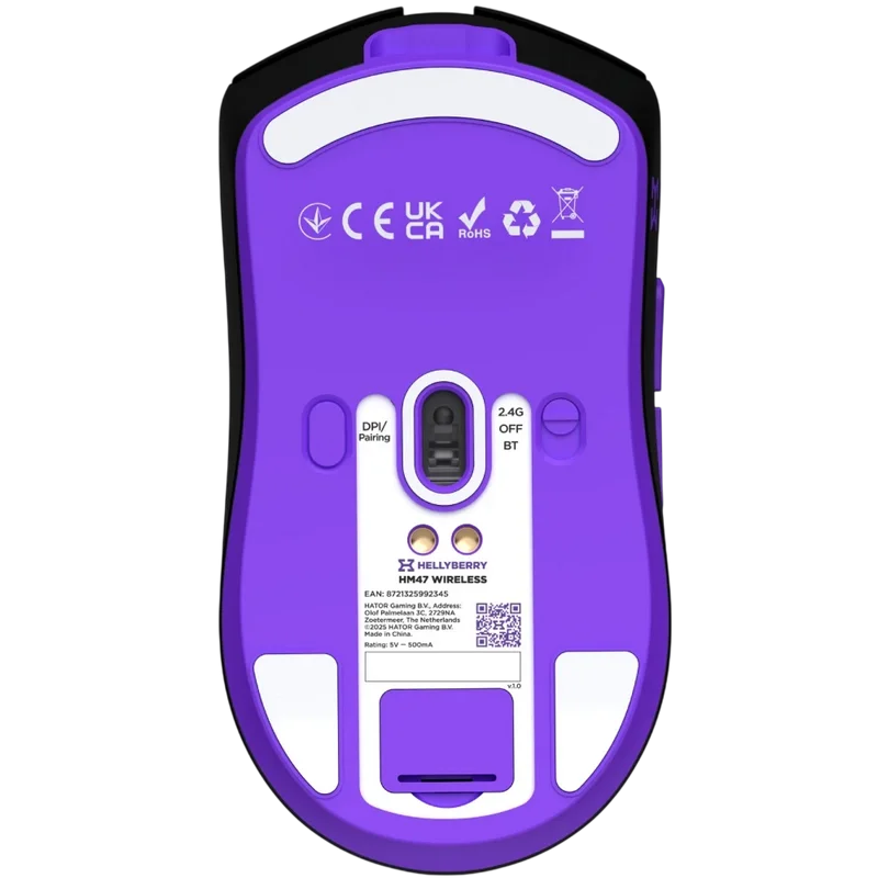 Gaming Mouse HATOR Hellyberry HM47 Negru | Violet
Optical | 12000 dpi | Fără fir