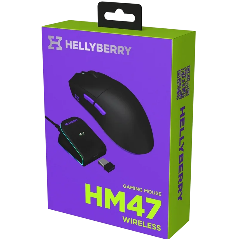 Gaming Mouse HATOR Hellyberry HM47 Negru | Violet
Optical | 12000 dpi | Fără fir