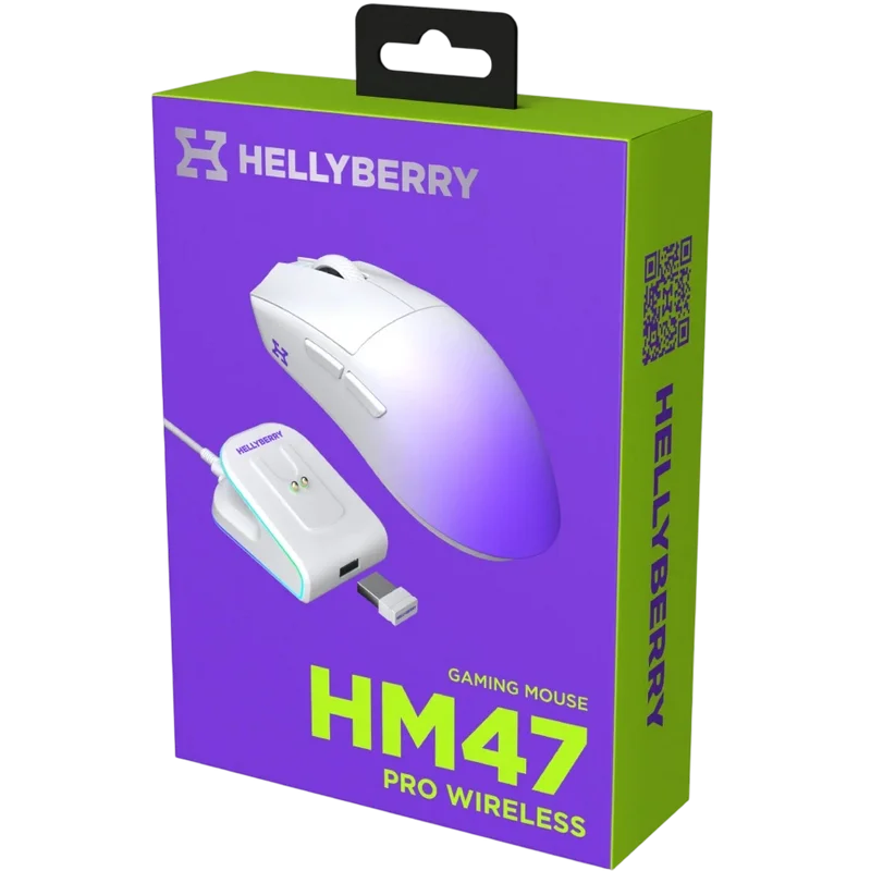Gaming Mouse HATOR Hellyberry HM47 Pro Alb | Violet
Optical | 26000 dpi | Fără fir
