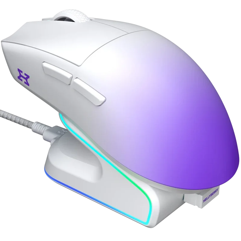 Gaming Mouse HATOR Hellyberry HM47 Pro Alb | Violet
Optical | 26000 dpi | Fără fir