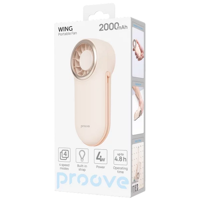 Вентилятор Proove Wing Портативный Peach