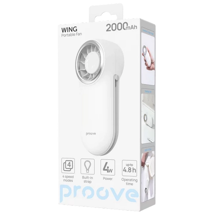 Вентилятор Proove Wing Портативный Белый