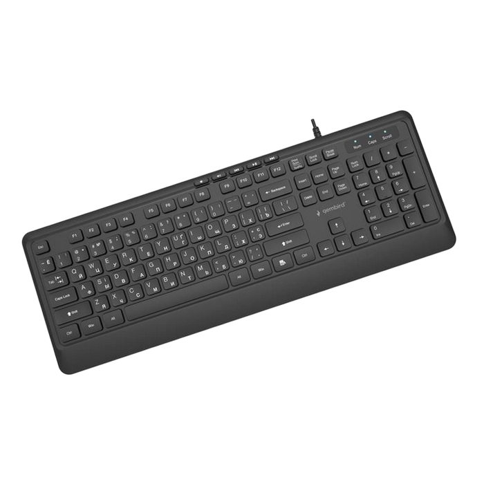 Tastatură Gembird KB-MCH-05-CYRL Membrană Negru
Cu fir | Engleza,Rusă