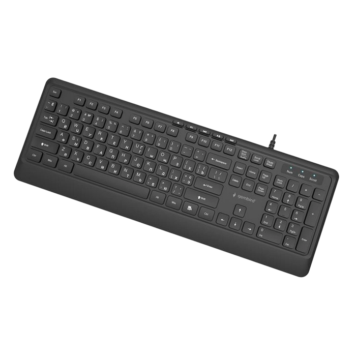 Tastatură Gembird KB-MCH-05-CYRL Membrană Negru
Cu fir | Engleza,Rusă