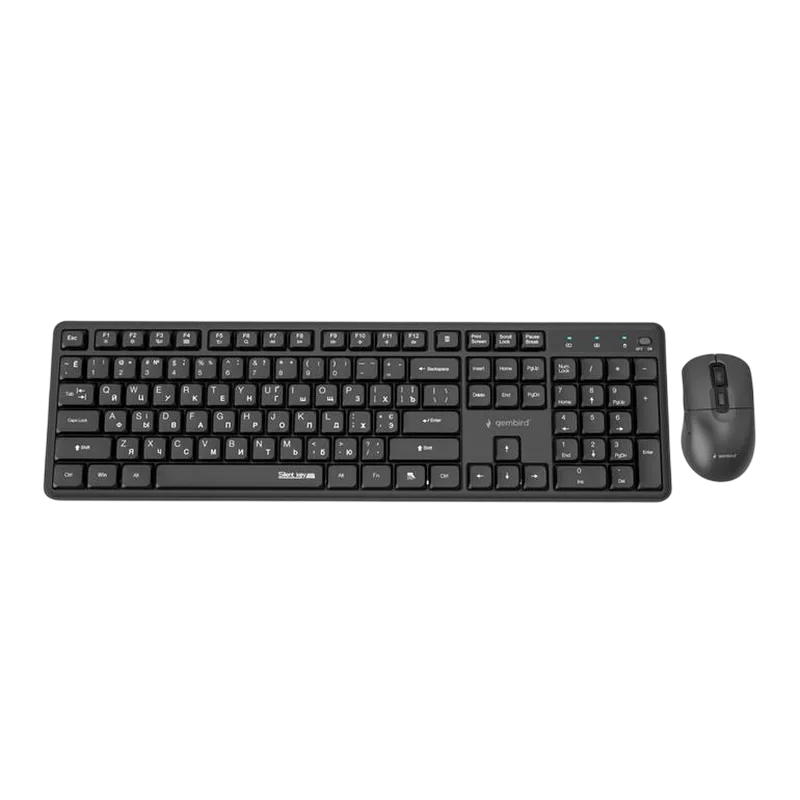 Set Tastatură + Mouse Gembird Silent key Pro Business Membrană Negru
Fără fir | Engleza,Rusă