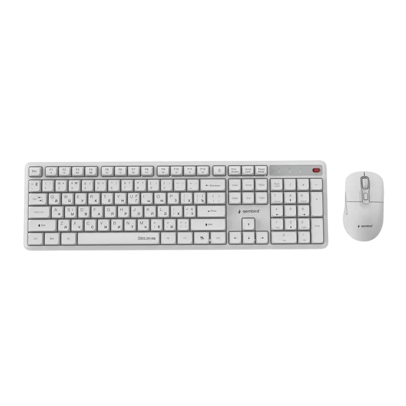 Set Tastatură + Mouse Gembird Silent key Pro Business Membrană Alb
Fără fir | Engleza,Rusă