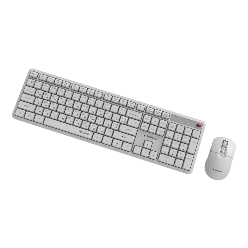 Set Tastatură + Mouse Gembird Silent key Pro Business Membrană Alb
Fără fir | Engleza,Rusă