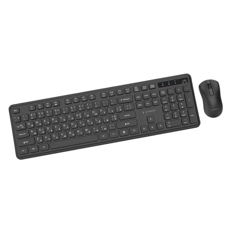 Set Tastatură + Mouse Gembird Slim Pro Business Membrană Negru
Fără fir | Engleza,Rusă