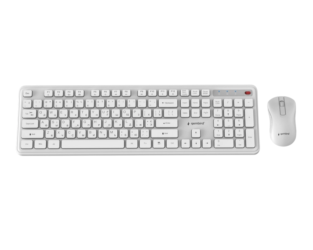 Клавиатура и мышь Gembird Slim Pro Business Мембрана Белый
