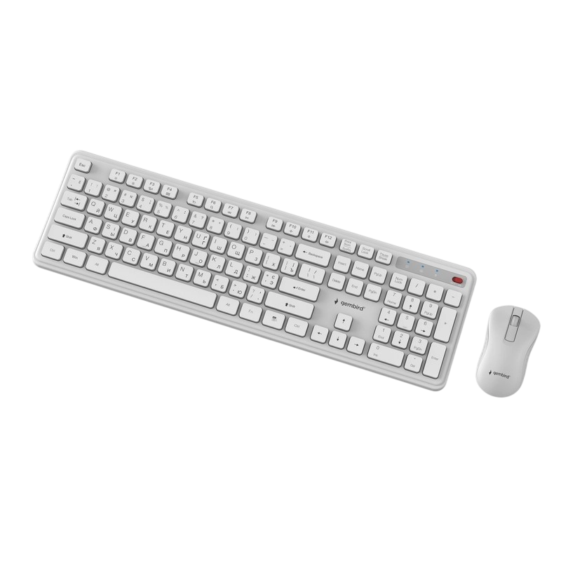 Set Tastatură + Mouse Gembird Slim Pro Business Membrană Alb
Fără fir | Engleza,Rusă