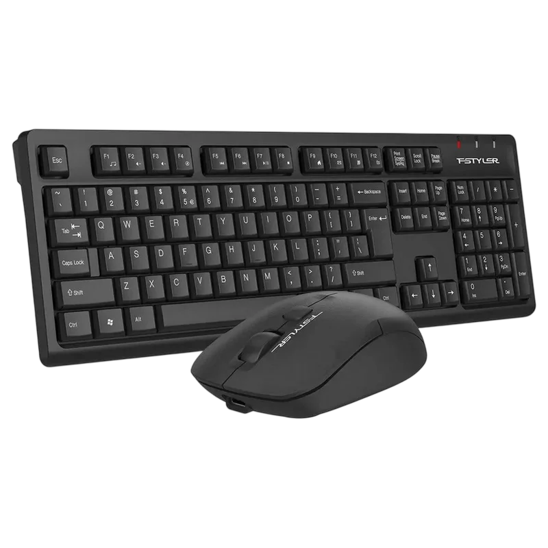 Set Tastatură + Mouse A4Tech FG1200 Membrană Negru
Fără fir | Engleza,Rusă,Română
