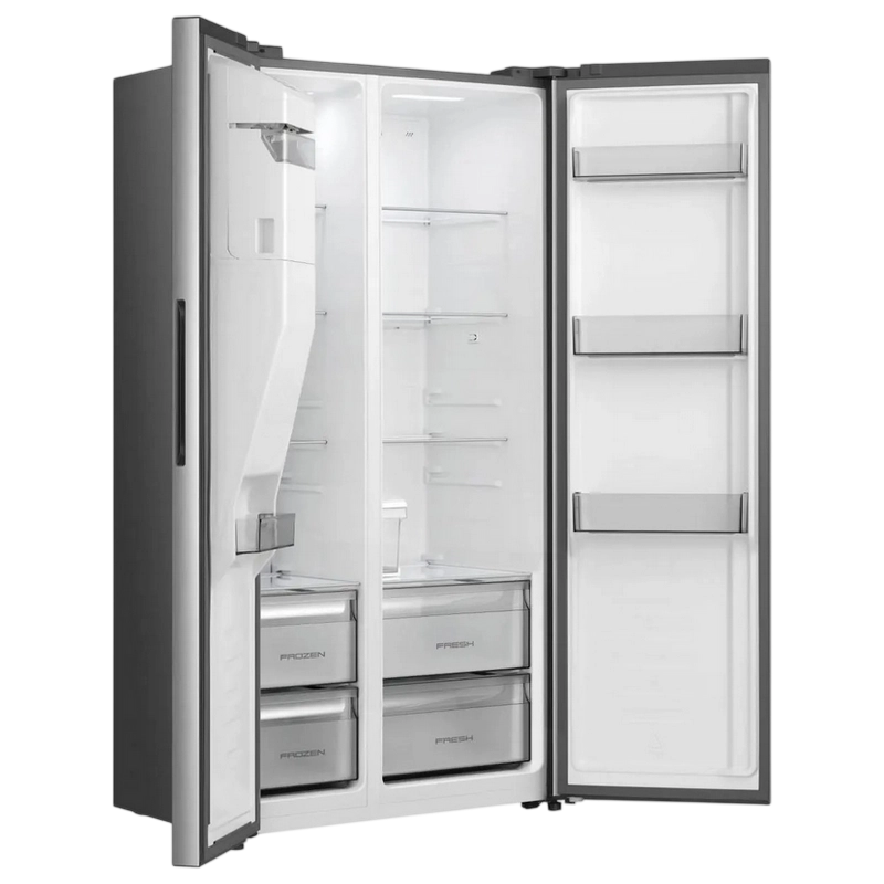 Frigider Hisense RS5P528STIE Oțel inoxidabil
Side-by-Side | 178.6 cm | 528 l