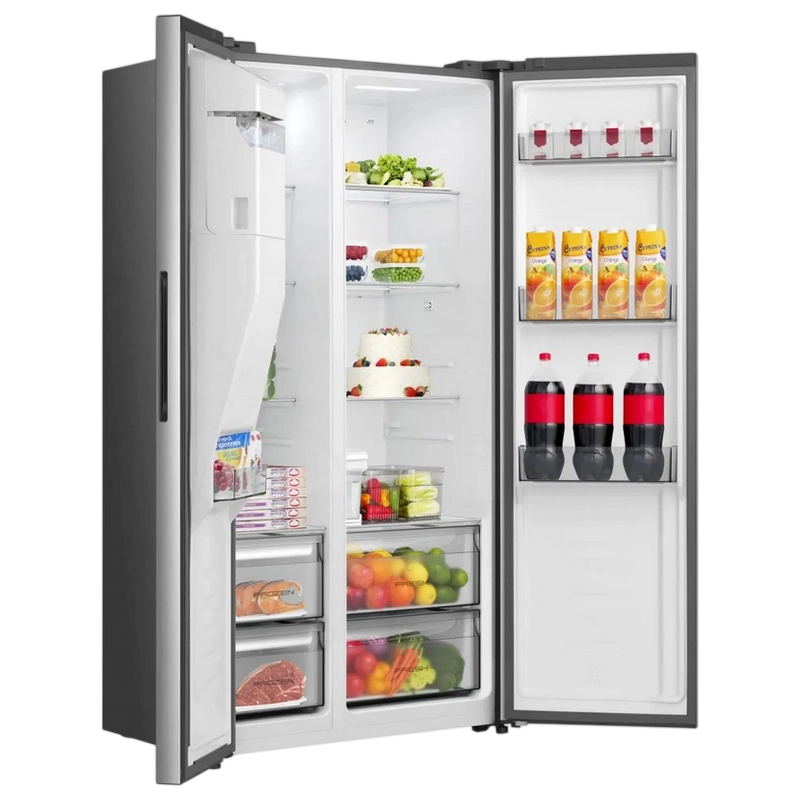 Frigider Hisense RS5P528STIE Oțel inoxidabil
Side-by-Side | 178.6 cm | 528 l