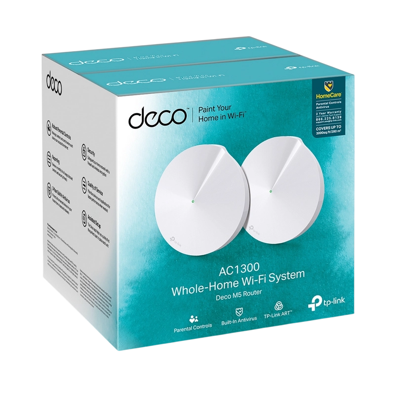 Домашняя Mesh Wi-Fi система TP-LINK Deco M5 (2-pack) Белый