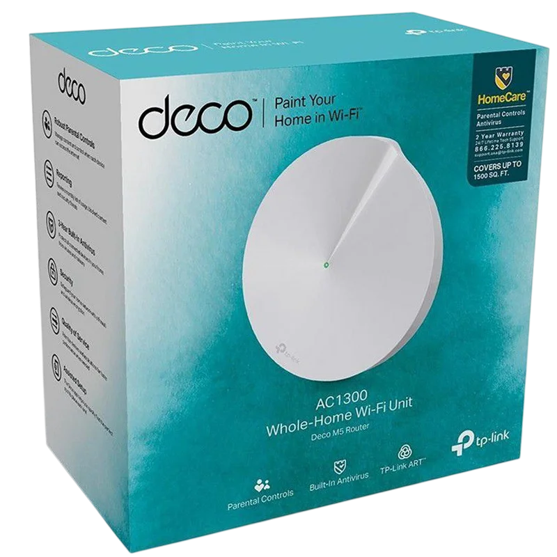 Домашняя Mesh Wi-Fi система TP-LINK Deco M5 (1-pack) Белый
