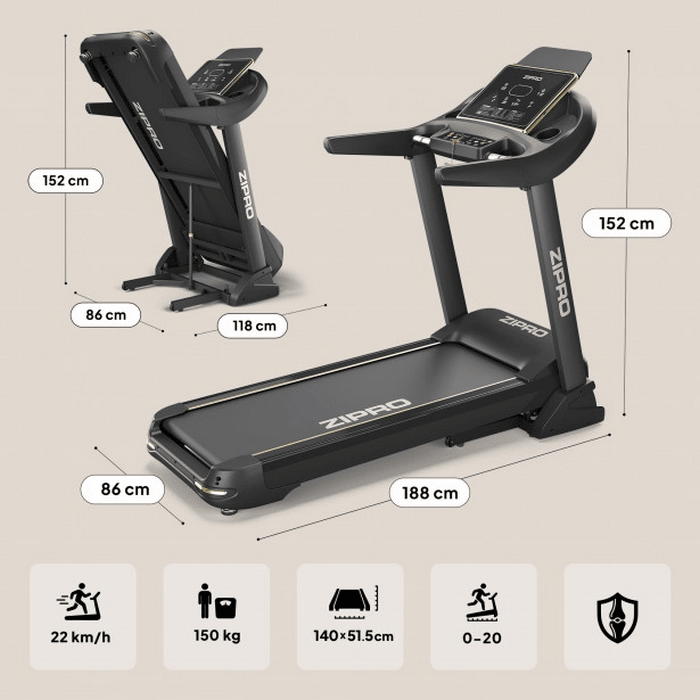 Bandă de alergat Zipro Pacemaker Gold iConsole+ Negru
22 km/h | 150 kg