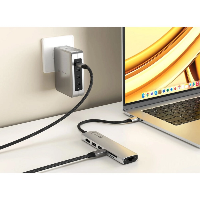Stație Docking Satechi Slim USB-C Gri
10 Gbps | USB Type-C