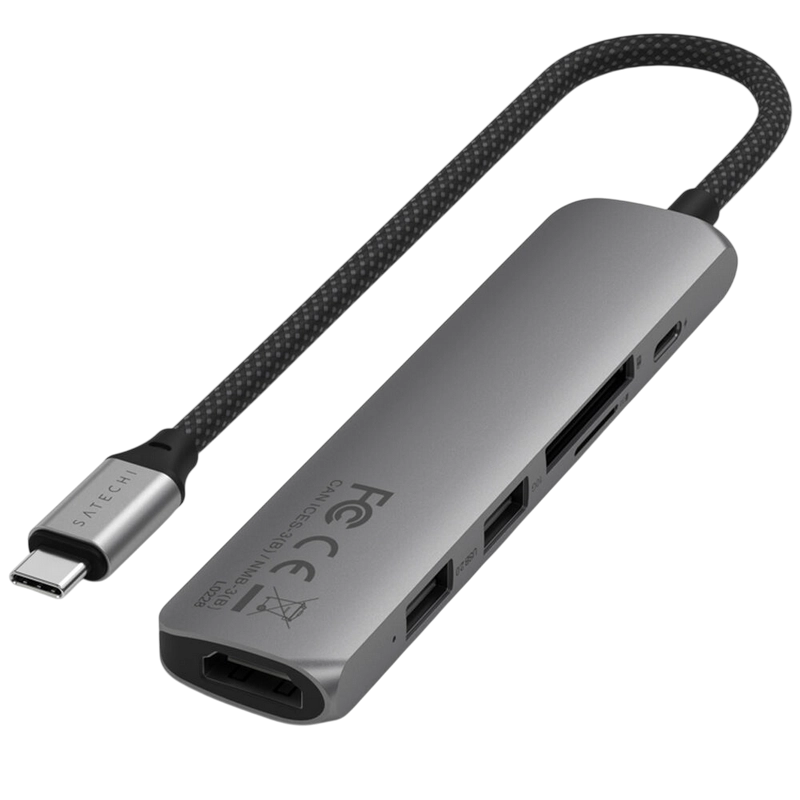 Stație Docking Satechi Slim USB-C Gri
10 Gbps | USB Type-C