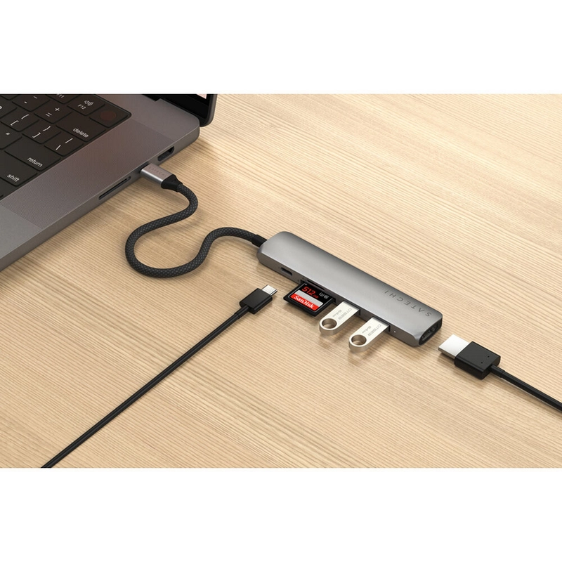 Stație Docking Satechi Slim USB-C Gri
10 Gbps | USB Type-C